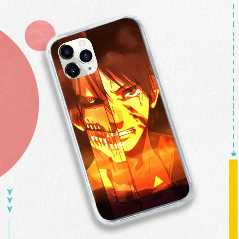 

Anime Japanese attack on Titan Phone Case for iPhone 11 12 pro XS MAX 8 7 6 6S Plus X 5S SE 2020 XR