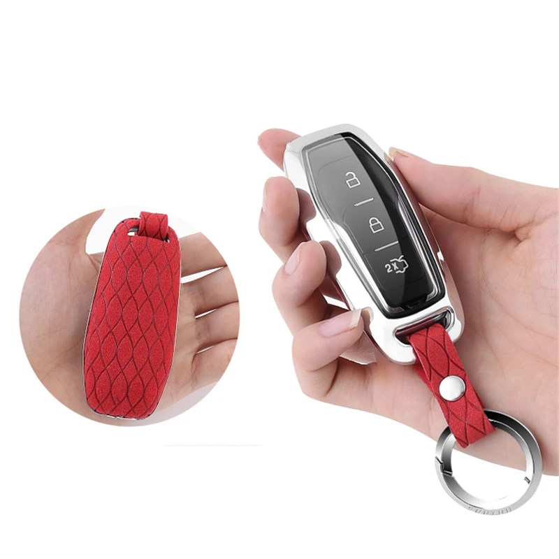 

Faux Flip fur car key case For Ford Edge Mondeo Mustang Fiesta MK ranger C-Max S-Max Focus Galaxy Ecosport Kuga 23ST Explorer KA