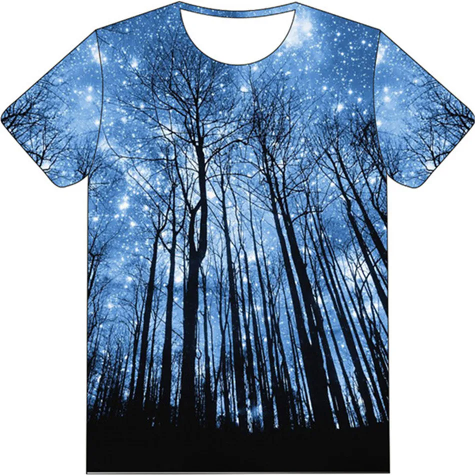 Футболка для мужчин и женщин модная рубашка с принтом зеленых дорог синих