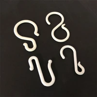 s plastic hook white organiser ring hanger