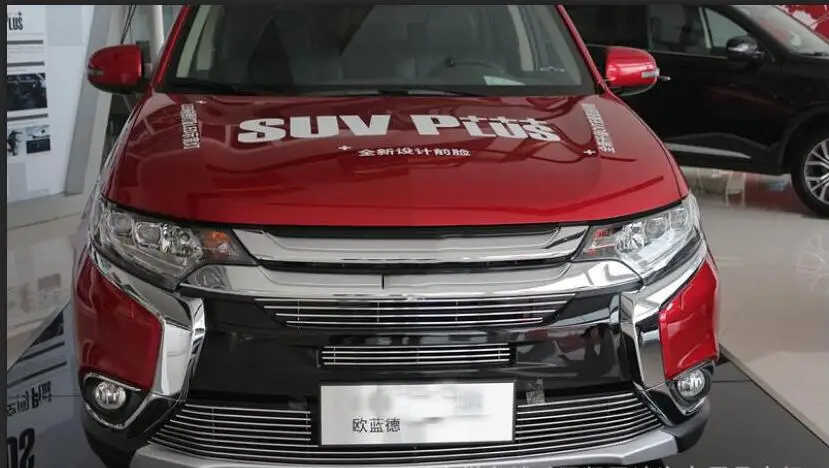 Для Mitsubishi outlander 2016 2017 2018 верхний + нижний гриль 3 шт. из нержавеющей стали - купить