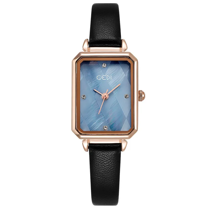 Женские часы Топ бренд класса люкс розовое золото квадратные уникальный