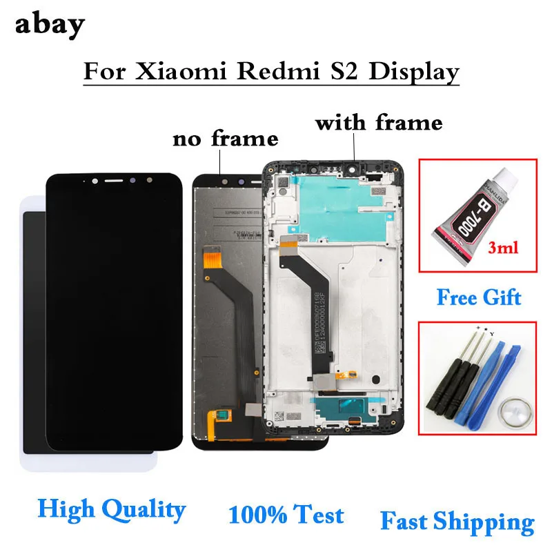 100% тестовый ЖК дисплей для Xiaomi Redmi S2 с дигитайзером сенсорный экран в сборе рамка