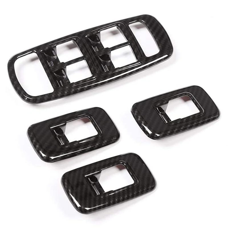 Углеволоконная Автомобильная дверная оконная подъемная кнопочная панель крышка