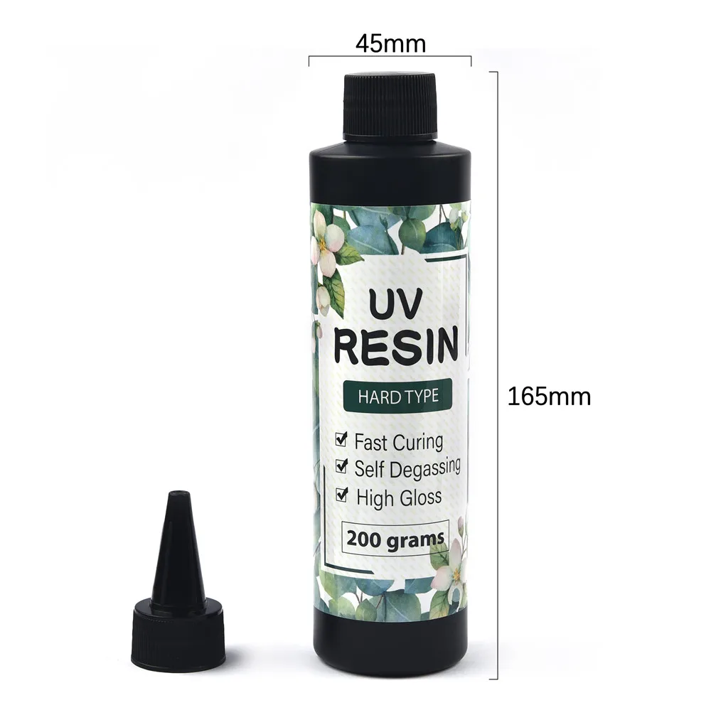 

200g Resin Glue Quick-Drying UV Resin Glue Clear Hard Resin Glue For DIY Open Bezel Black Pendant Making Epoxy Resin Craft