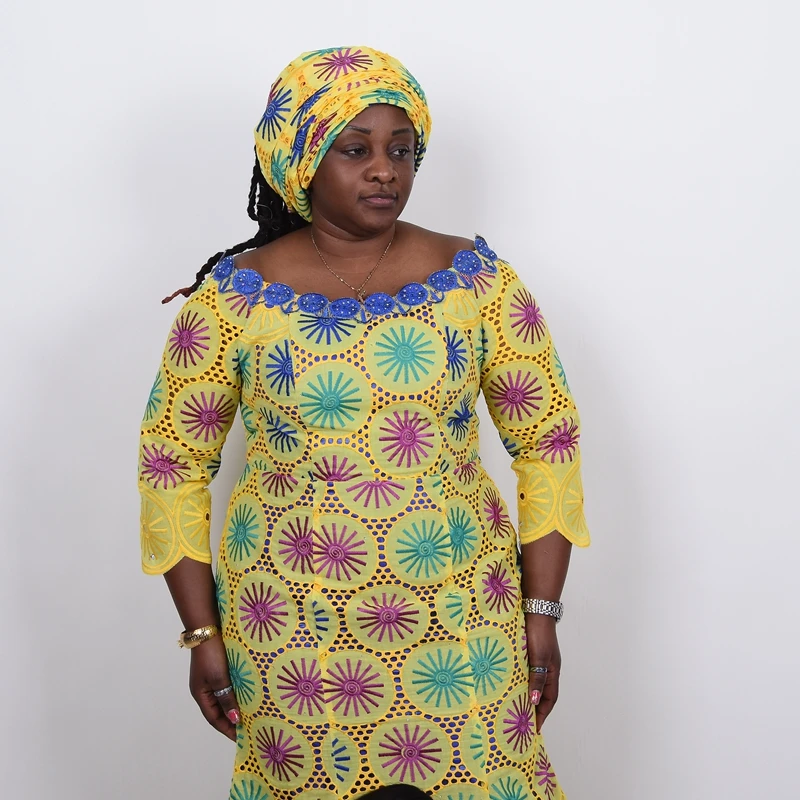 Kalume африканский тюль швейцарская хлопковая кружевная ткань красочная