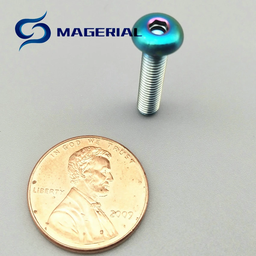 Ti Bolt M4 6 8 1015 20 титановые болты Золотая ферменная головка шестигранник Аллен головкой зонта винт для верховой езды конверсионный винт 6 шт