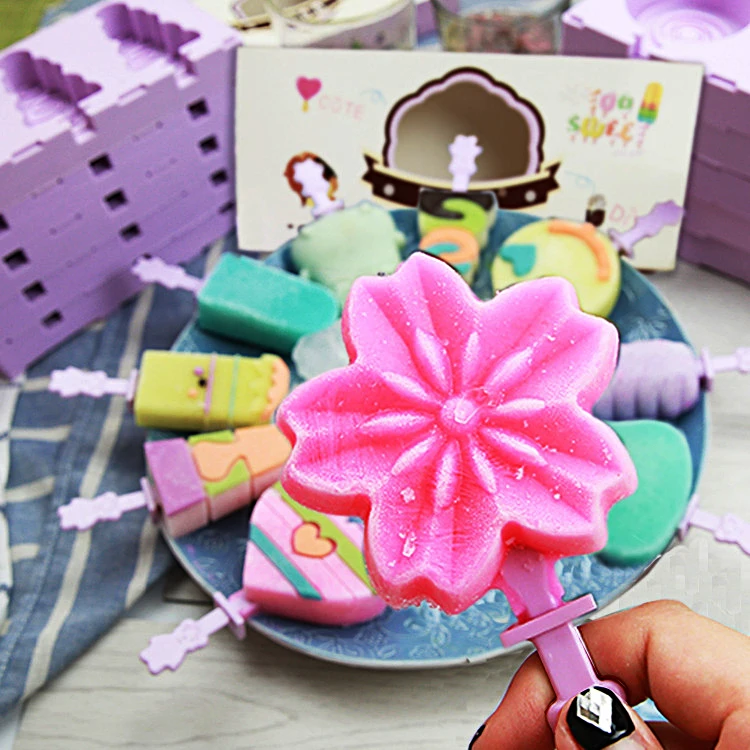 Форма для мороженого силиконовая безопасная форма пищевых продуктов мультяшная