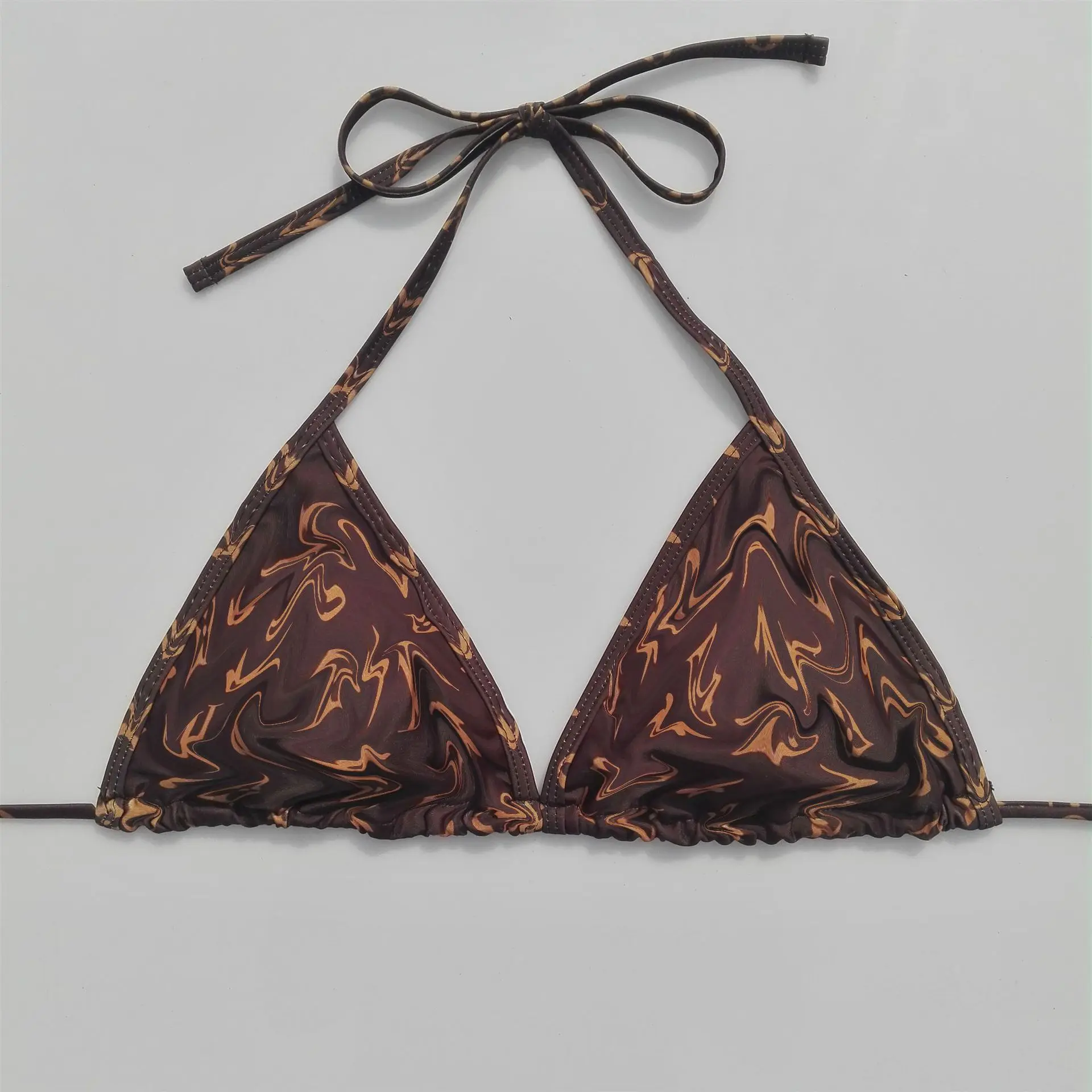 

Sexy Push Up Bikinis Set L And V Swimwear Women Swimsuits Bathing Suit Women Halter biquini Leaf Print Beach Wear Bikini 2021