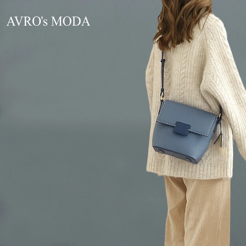 AVRO's MODA 2023 Brand Fashion Casual Genuine Leather Shoulder Bags Women Ladies High Quality Luxury Design Crossbody Retro Bag