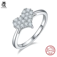 orsa jewels trendy moissanite heart ring 925 sterling silver luxury wedding rings for women anniversary fashion gifts smr49