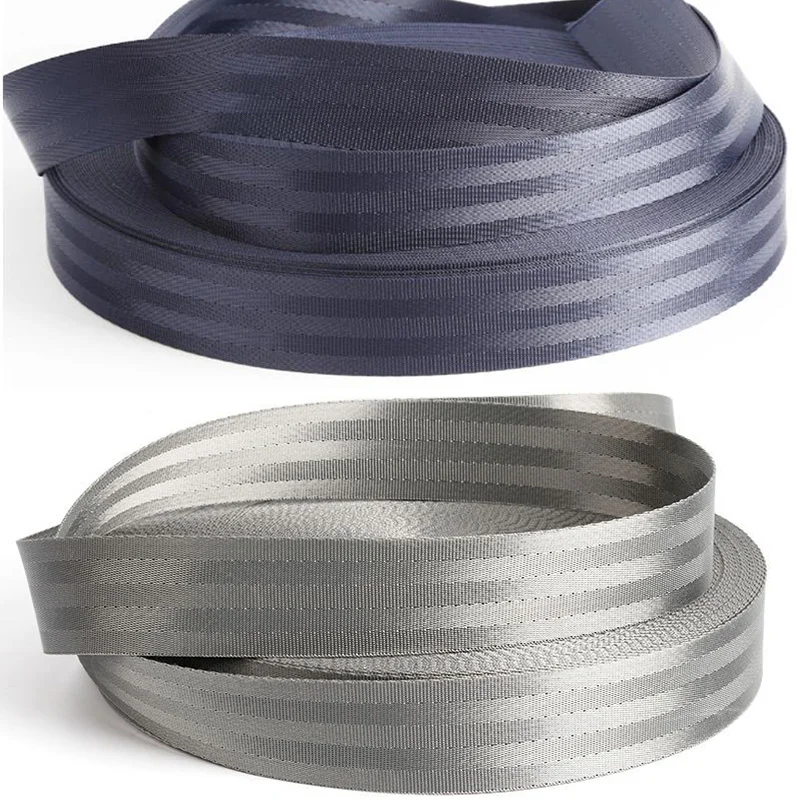 Нейлоновый ремень безопасности для автомобильного кресла 5 м 38 мм серебристый