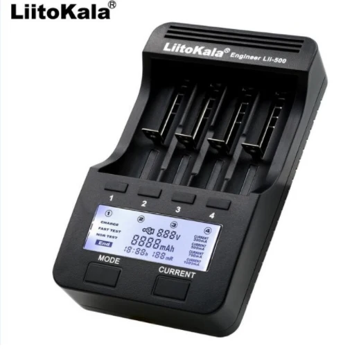 Liitokala Lii-500 18650 зарядное устройство, Зарядка 18650 1,2 в 3,7 в 3,2 в 3,85 В AA/AAA 26650 16340 25500 NiMH литиевая батарея зарядное устройство - Цвет: lii-500 only charger