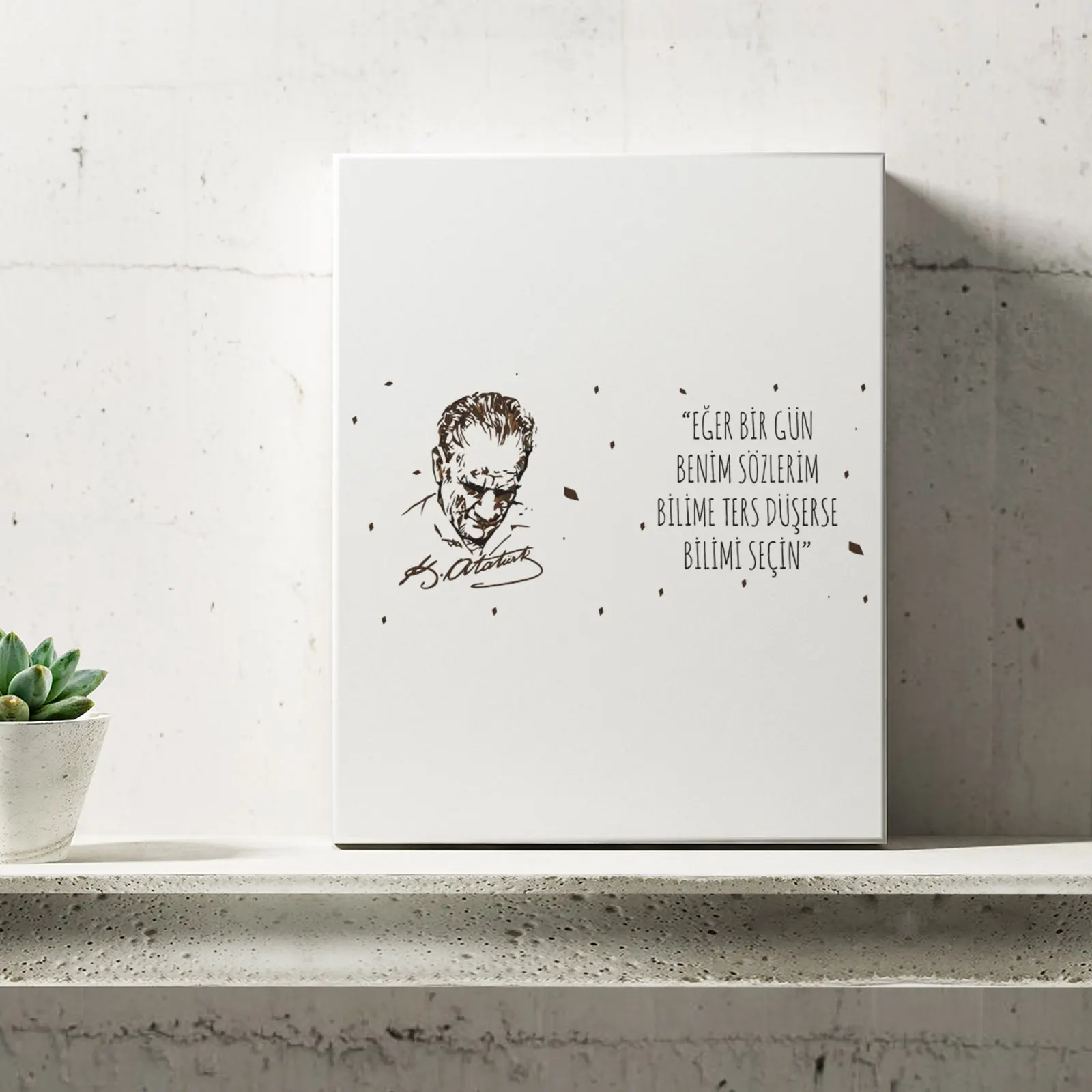 

Ataturk Themed Custom Design Canvas Table