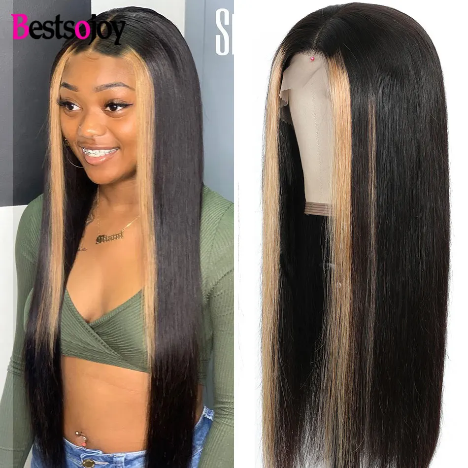 Bestsojoy парики на кружеве для женщин омбре с выделкой цветные человеческие волосы