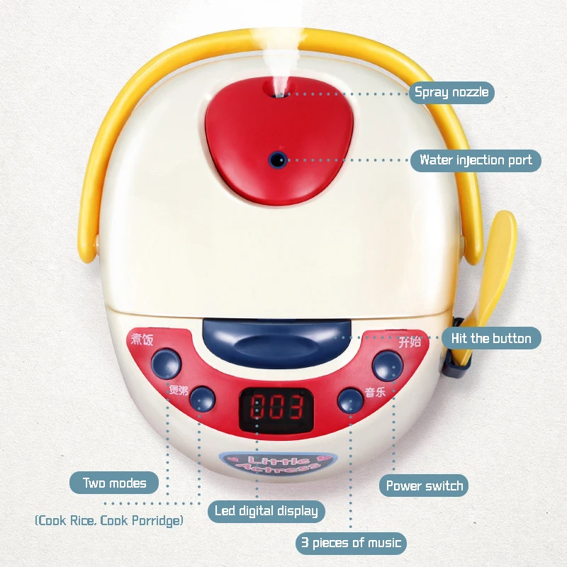 Игрушечный дом для кухни имитация еды электрическая рисоварка игровой набор