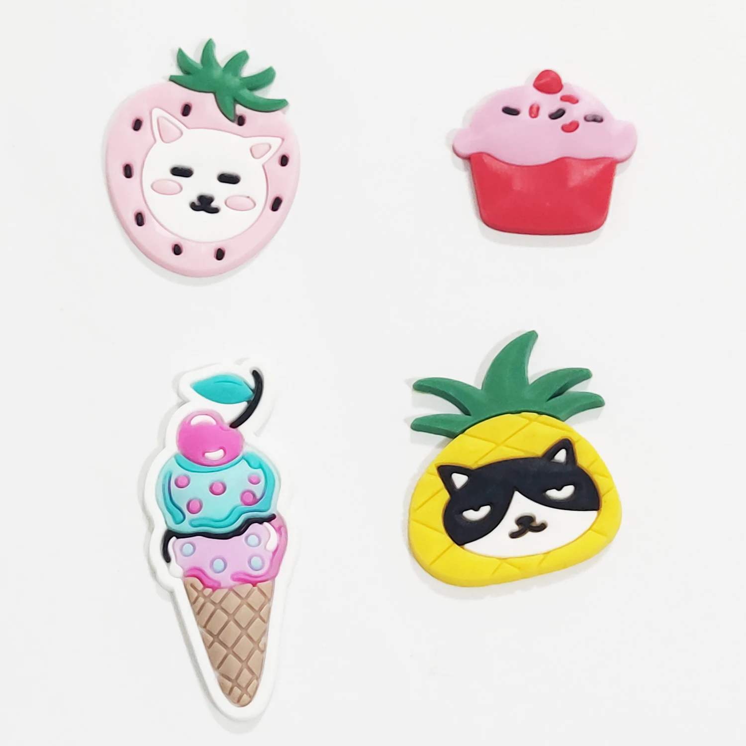 

1pc/lot Lovely Shoe Decoration Fruit Ice Cream Series Garden Shoe Decoration PVC Shoe Charmsfor Adult Child DIY Shoe Buckle