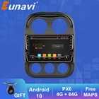 Автомагнитола Eunavi, 9 дюймов, Android, 2 Din, GPS-навигация, стерео для JEEP Compass Patriot Radio 2007-2016, Wi-Fi, Android 10, 4 Гб + 64 ГБ, без CD