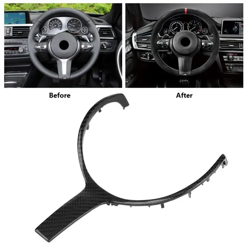 Автомобильная накладка на руль из углеродного волокна для BMW F20 F22 F30 F32 F10 F06 F15 F16 M