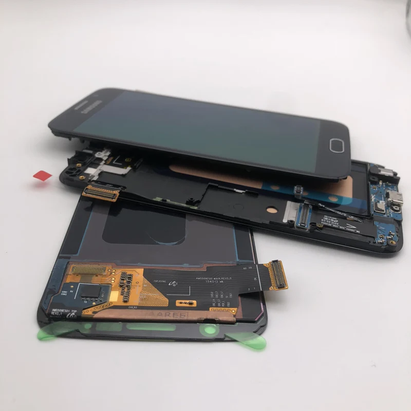 NEW OEM Amoled LCD Display Frame For Samsung Galaxy S6 G920 G920F G920A G920i G920V G920P Touch Screen Digitizer Assembly | Мобильные