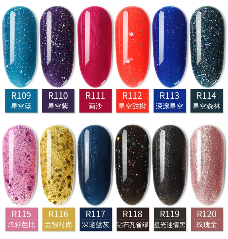 Новый Гель лак для ногтей 12 мл Одноцветный серии УФ светодиодный Полупостоянный