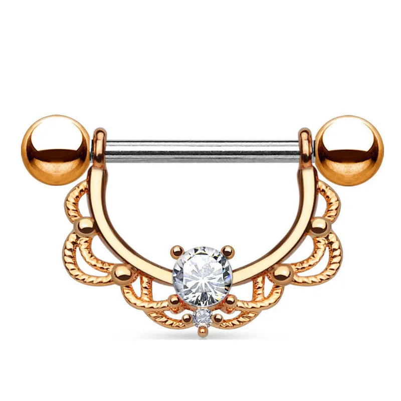 14 шт./лот циркониевое Опаловое кольцо для сосков пикантные кольца из нержавеющей