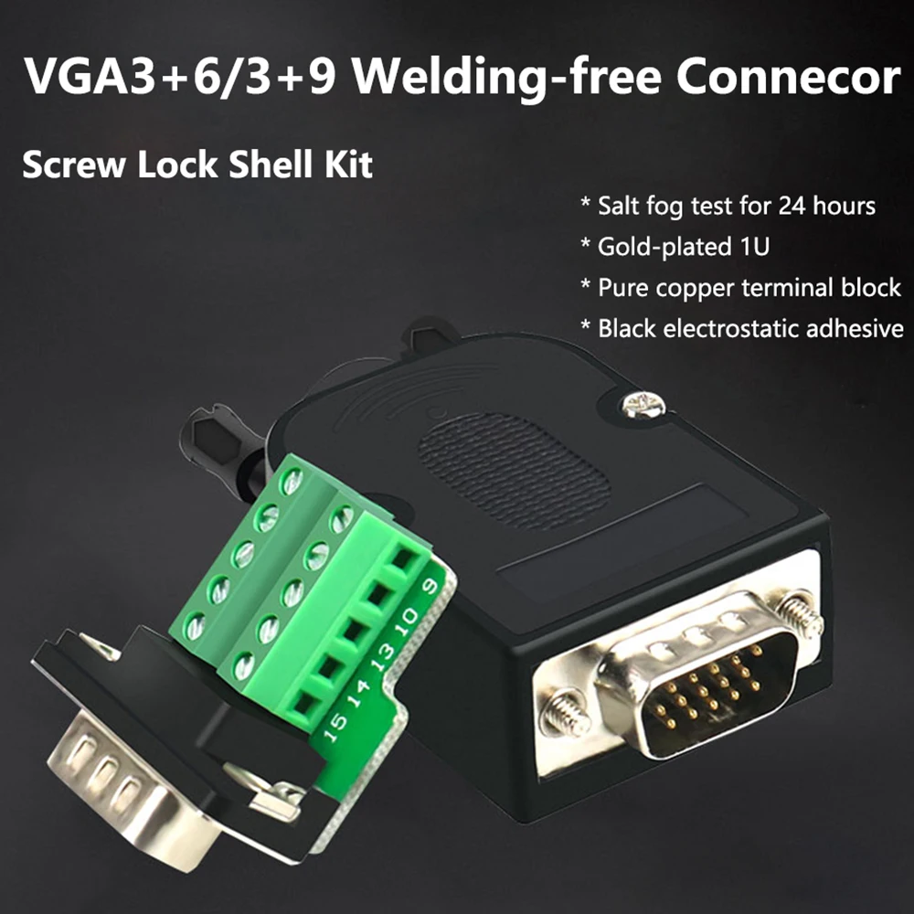 Разъем VGA DB15 комплект из 3 рядов 15 Pin + 6 9 последовательных портов аудио адаптер |
