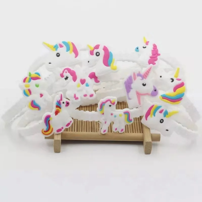 Детский Регулируемый браслет с единорогом детский спортивный из мягкого ПВХ