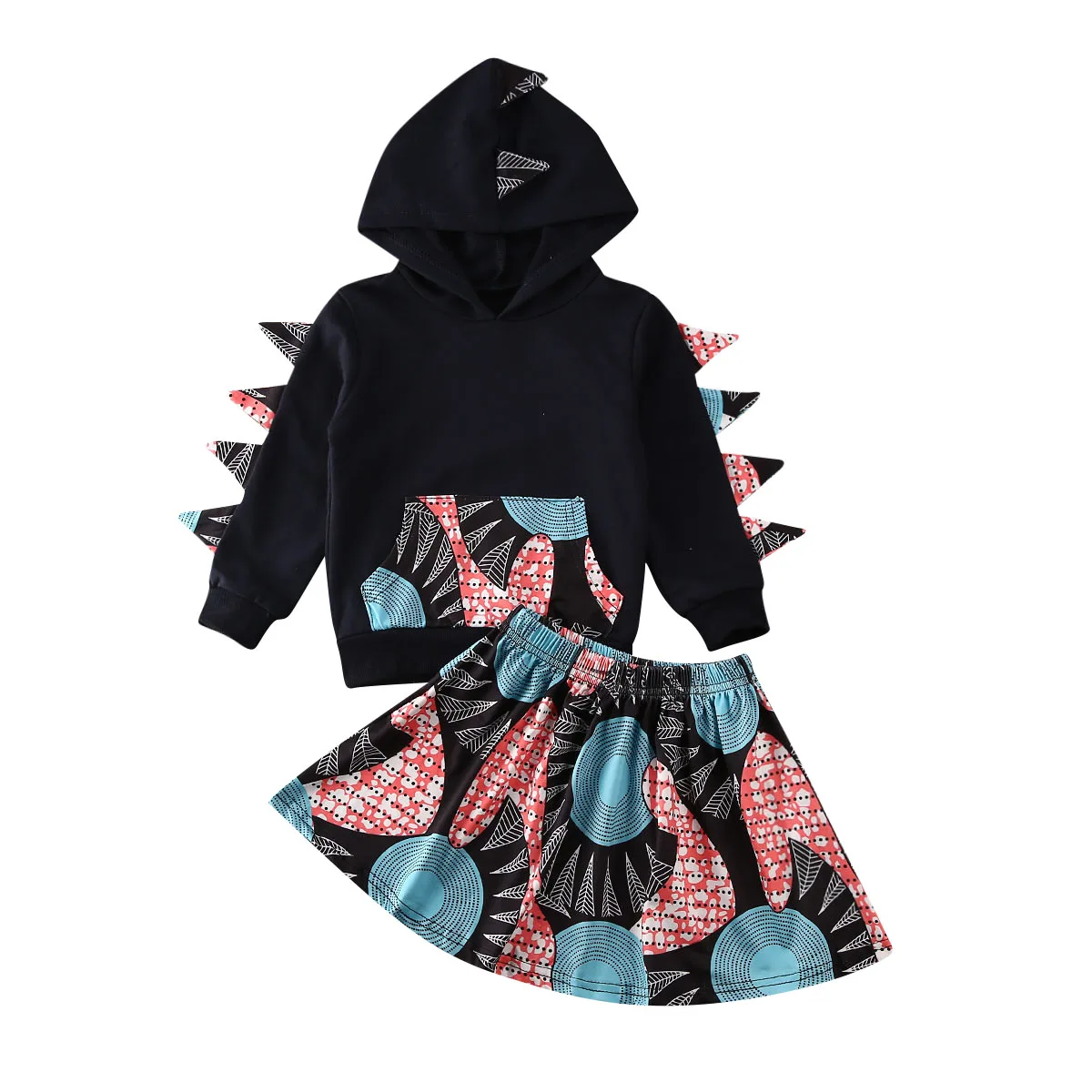 Новое поступление милая одежда для малышей с динозаврами топы капюшоном