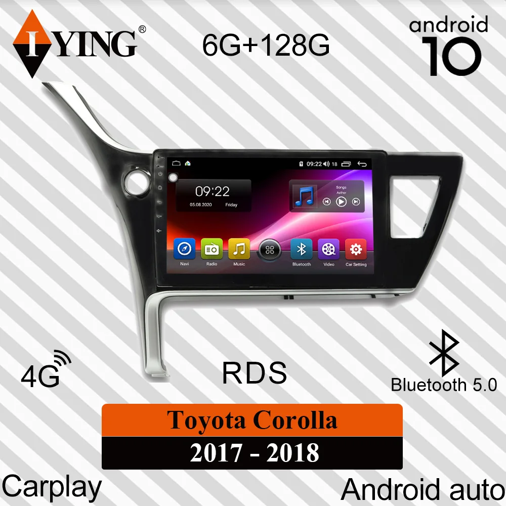 Автомагнитола IYING для Toyota Corolla мультимедийный видеоплеер GPS-навигатор DSP Android 10 11