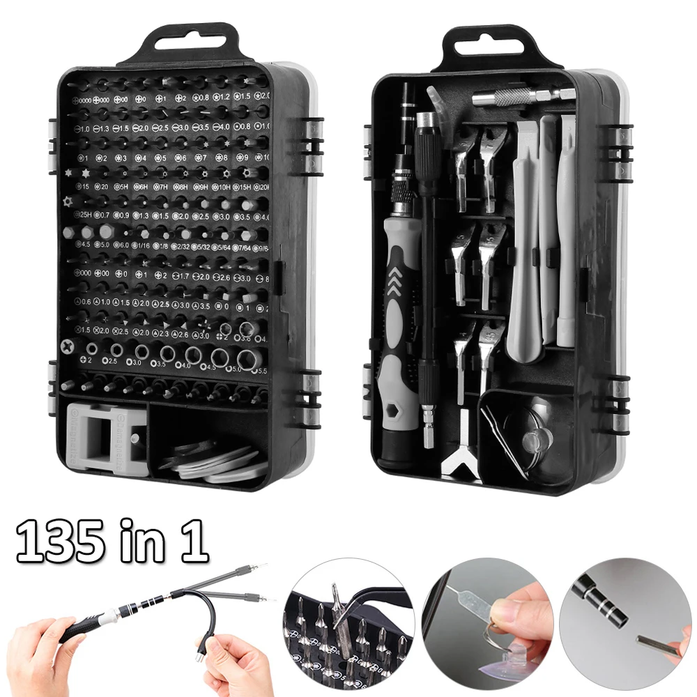 Новинка 2020 Набор отверток 135 в 1 набор ручных инструментов звездообразных насадок