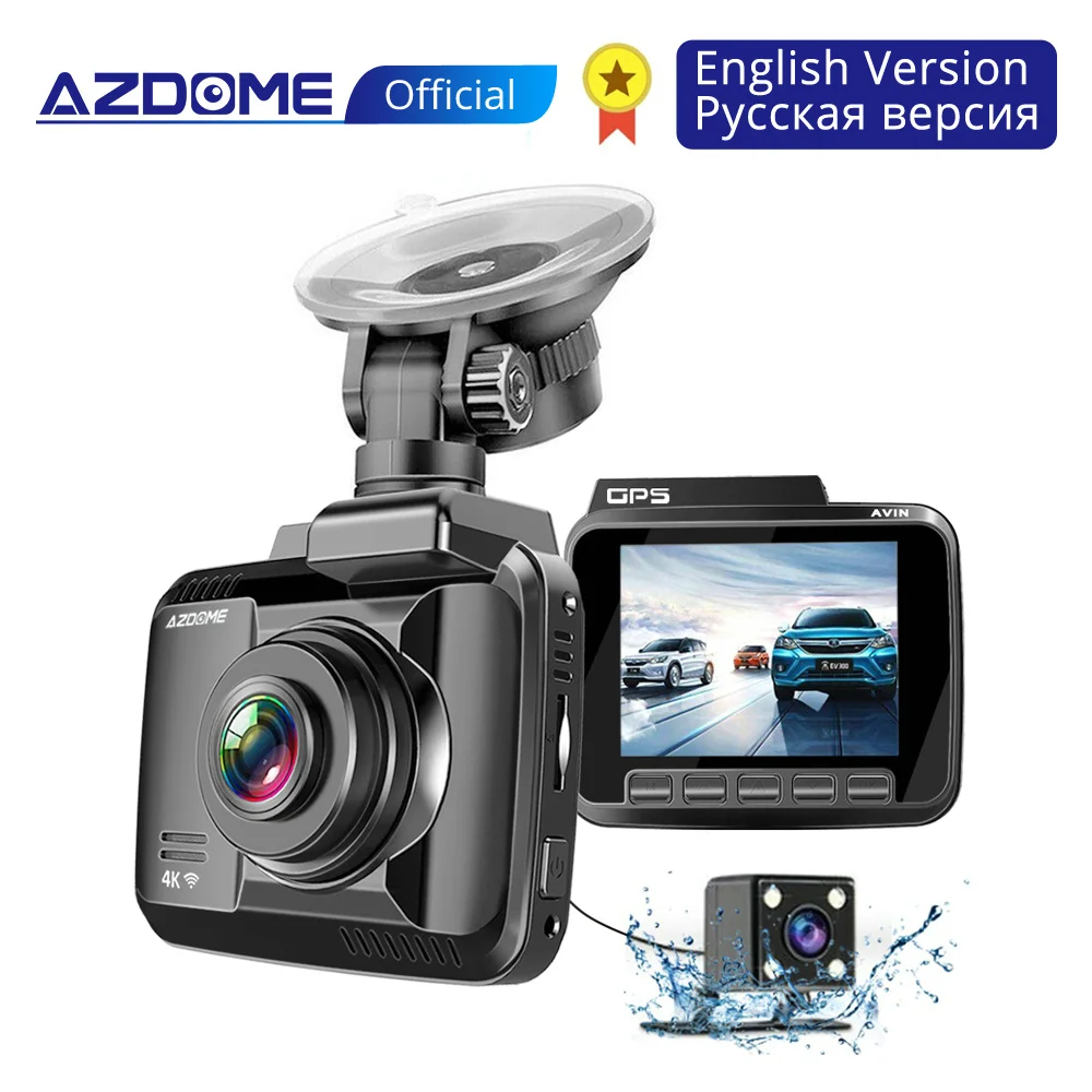 Оригинальный AZDOME Dash Cam GS63H 4K Встроенный gps скорость WiFi Автомобильный