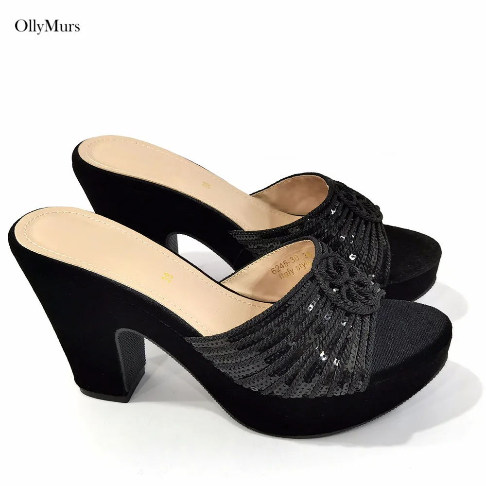 

Горячая Распродажа! Новый Стиль Женская обувь итальянские модные стразы женские шлепанцы больших Размеры; Большие размеры 37-42; Бесплатная д...