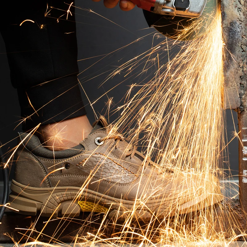 

High Quality Safety Shoes Men Leather Shoes Construction Work Shoes Indestructible Industrial Shoes Puncture-Proof Security Shoe
