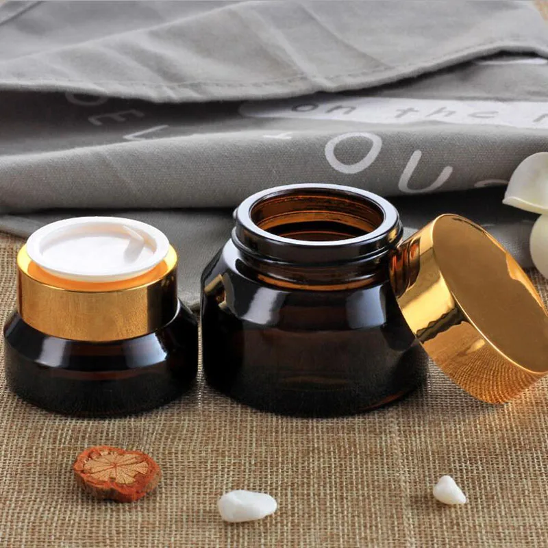 5pcs Cosmetic Empty Glass Cream Jars Facial Jar Skin Care Eye Pot Refillable Bottle Container | Дом и сад
