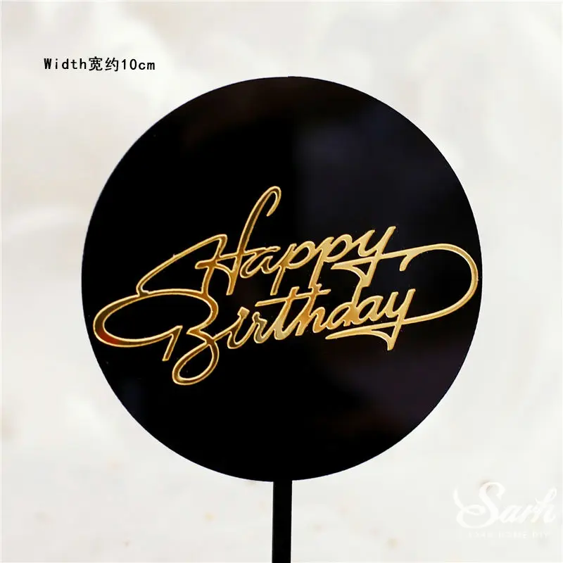 2pc birthday E 2 шт., золотой, черный, с надписью «Happy Birthday», «Oh Baby», крючок, топпер для торта, для выпечки, вечерние украшения, подарки на день Святого Валентина, юбилей, любовь - Цвет: 2pc birthday E