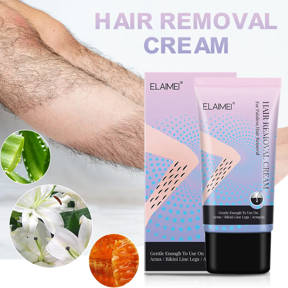 

ELAIMEI Hair Remover and Growth Inhibitor Facial Removal Cream Spray Beard Bikini Intimate Face Legs Body Armpit Painless TSLM1