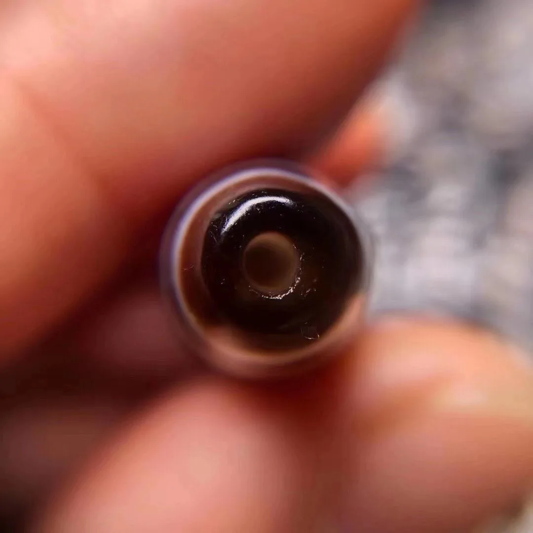 

100pcs/lot Wholesale Natural stone Jewelry weathered horseshoe pattern ancient dzi beads agate beads Penetrating Two Eyed Dzi