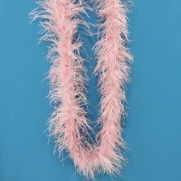 6 layer quality leather pink ostrich feather boa carnival jewelry decoration craft supplies plumes