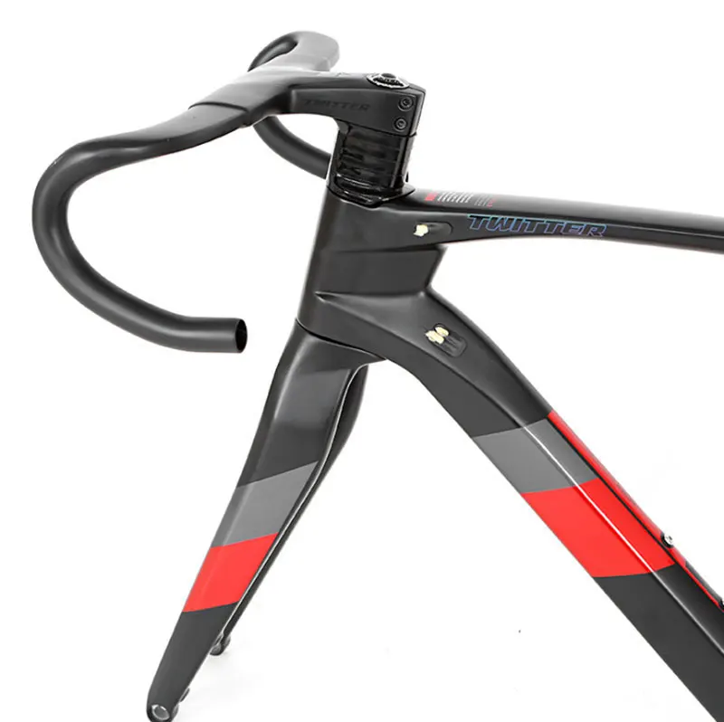 Продажа Углеродная велосипедная Рама 700C Twitter CyclonePro, гоночный велосипед, дисковые тормоза, полностью Скрытая рама с углеродным волокном