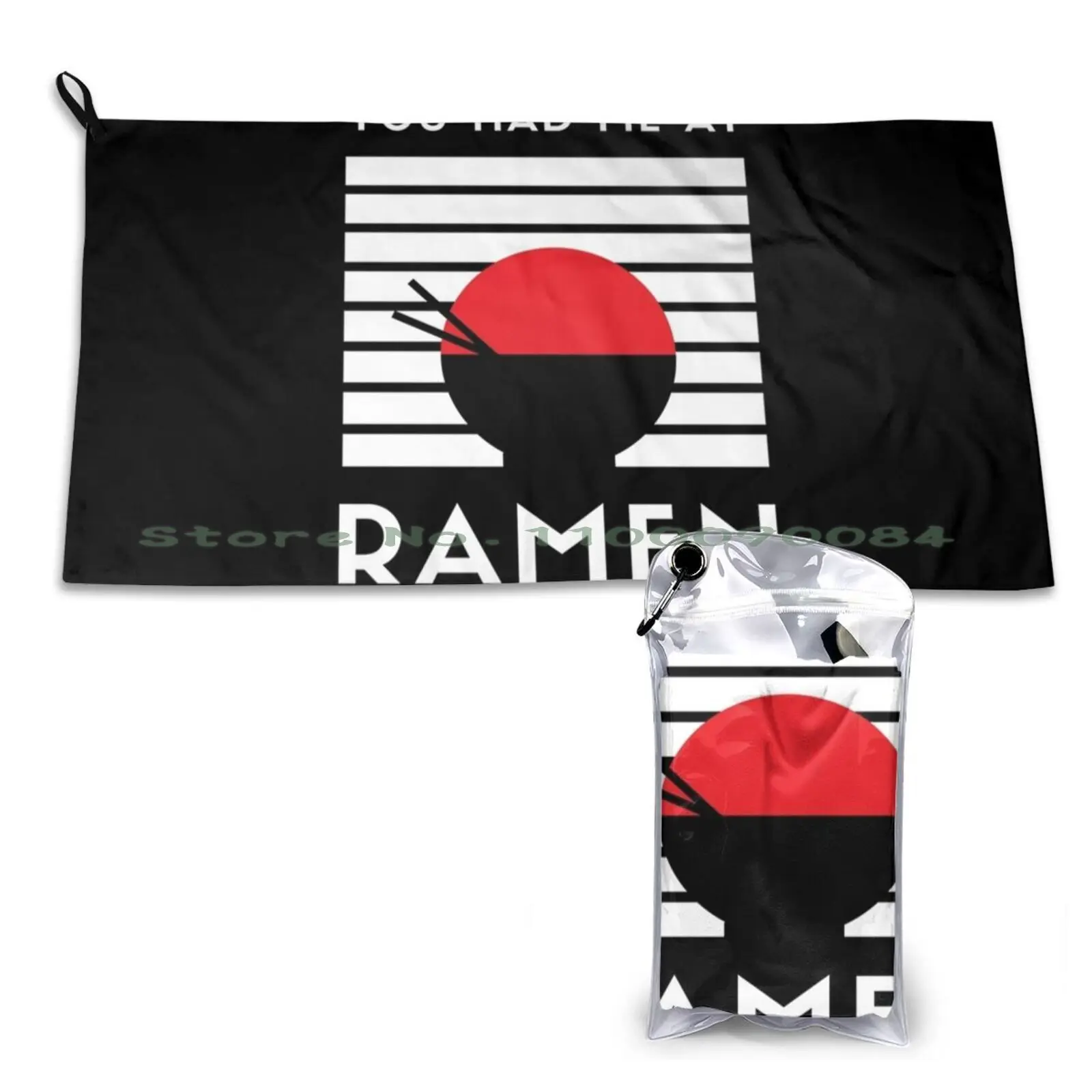 Ramen Noodles Quick Dry Towel Gym Sports Bath Portable Japan