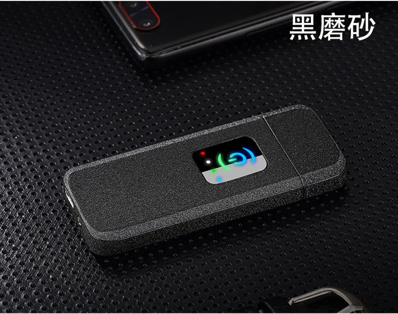 Светодиодный сенсорный Электронный USB Зажигалка металлическая перезаряжаемая Зажигалка Ветрозащитная электрическая зажигалка для курения гаджеты для мужчин