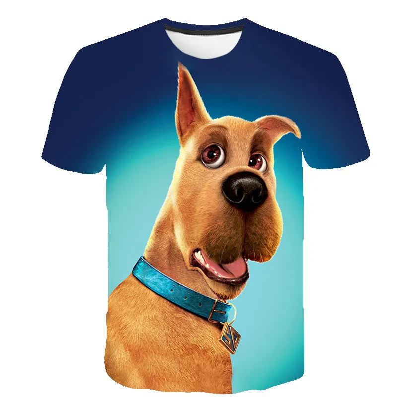 Новинка 2021 футболка с изображением аниме собаки коротким рукавом животных для