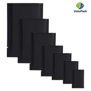 Многоразмерные сумки для хранения с защитой от запаха, матовые черные сумки с открытым верхом и вырезом, вакуумные сумки из алюминиевой фольги с термоизоляцией, оригинальные сумки