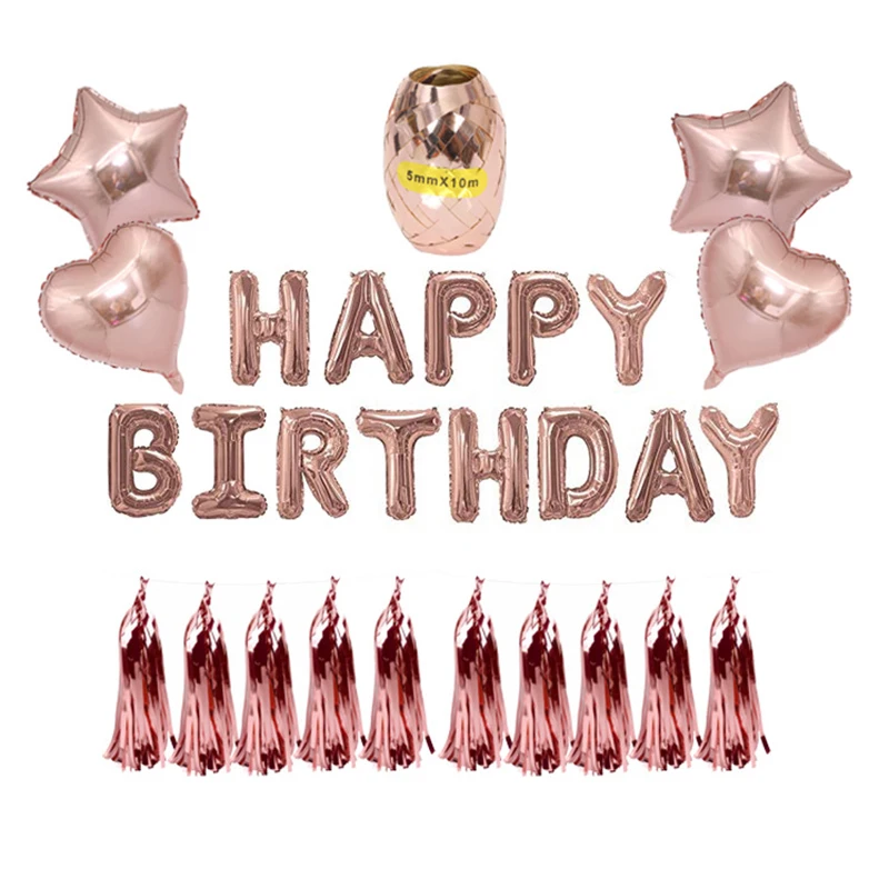 

Rose Gold Decoration Confetti Balloons Wedding Birthday Party Adult Foil Latex Ballon Baby Shower Decorations Party Supplies