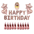Конфетти украшения Воздушные шары из розового золота на свадьбу, день рождения, фольга для взрослых, латекс