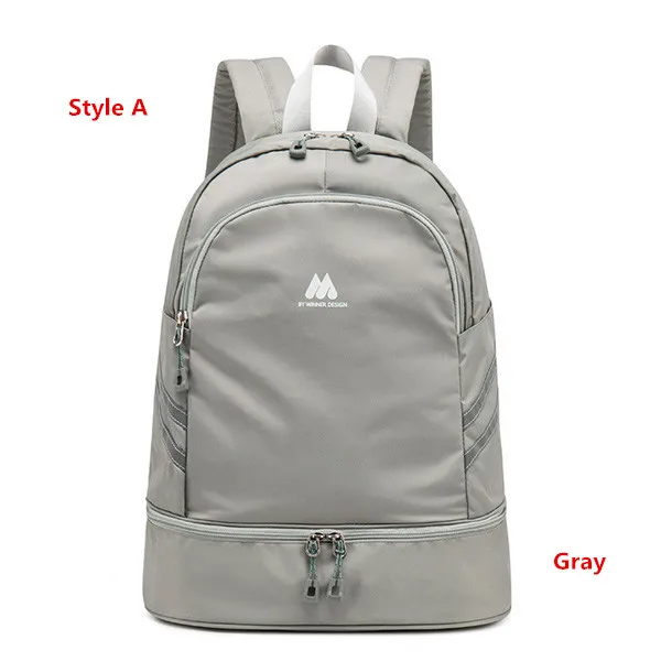 Style A Gray Многофункциональный женский рюкзак для йоги, плавания, спорта, фитнеса, органайзер, водонепроницаемый, для путешествий, одежда, обувь, Ipad, аксессуары для хранения - Цвет: Style A Gray