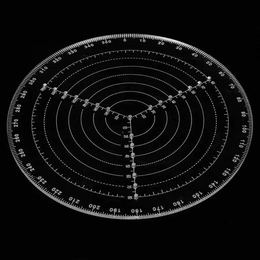 Прозрачный акриловый круглый центроискатель 200 мм Компас для токарного станка