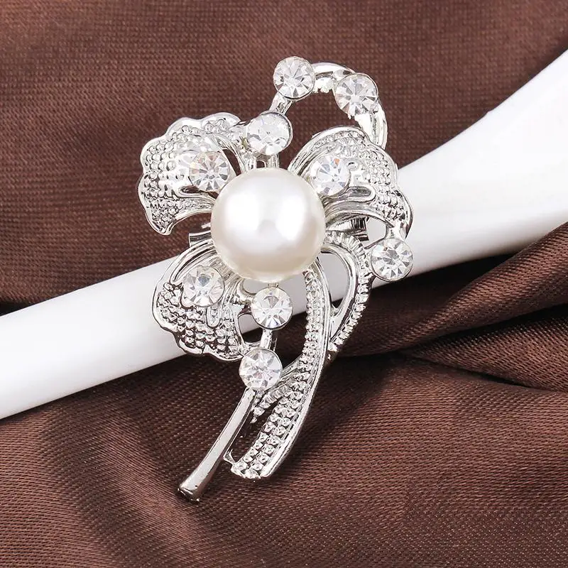 Роскошный элегантный большой Искусственный Жемчужный Цветок из горного