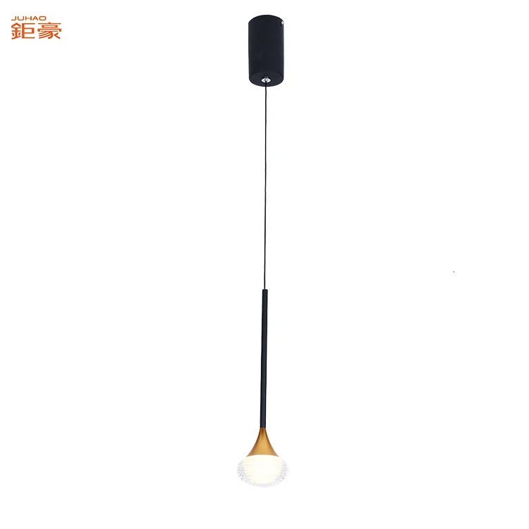 Black Gold Decorative Water Drop Small Led Post Modern Ceiling Lamp Bead Linear Single Pendant Light Kitchen Chandelier | Освещение